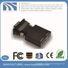 2015 vente en gros adaptateur convertisseur VGA à HDMI avec entrée audio 3,5 mm